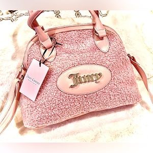 Juicy Couture Pink faux Sherpa Handbag